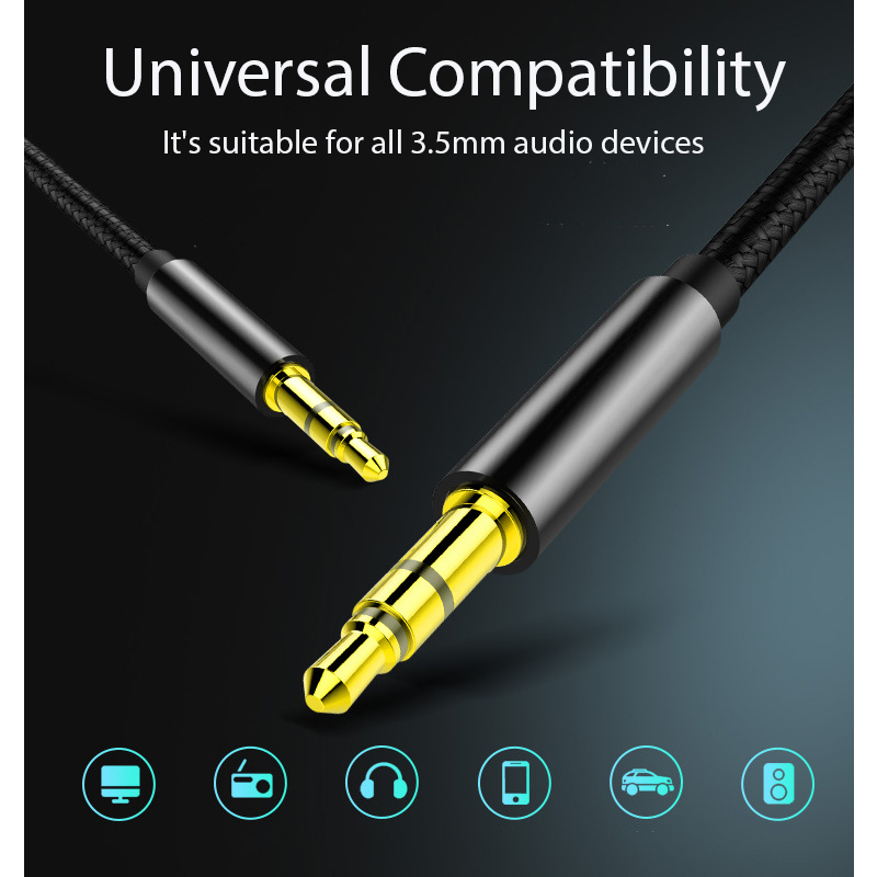 Cáp Nối Loa Tai Nghe Cổng 3 ly Audio Hifi Bện Dù Cao Cấp ID AT101 - BH 24T Đổi Mới