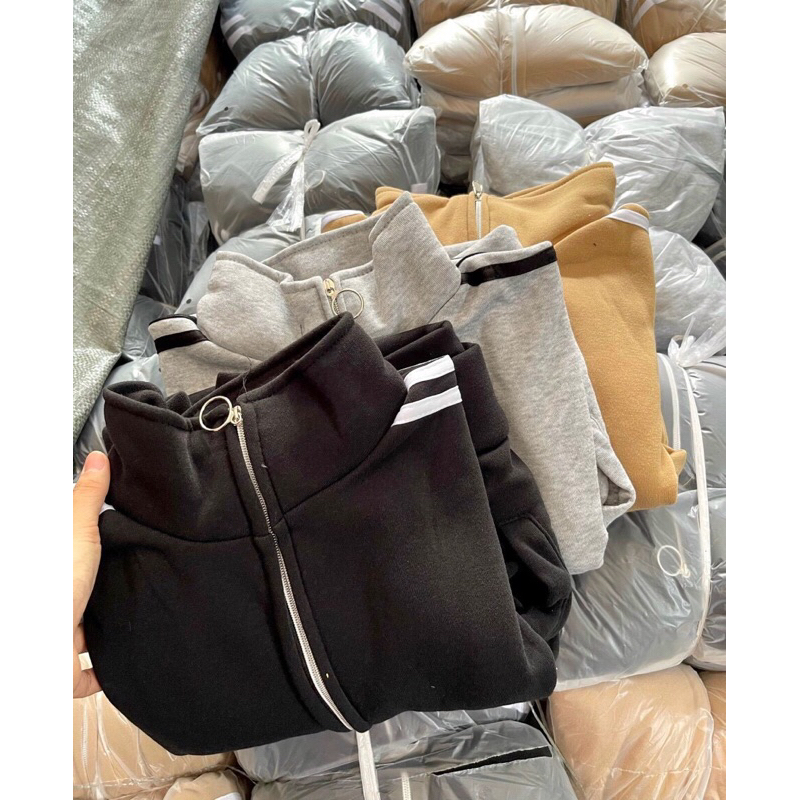 ÁO KHOÁC NỈ CROPTOP