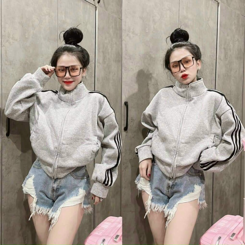 ÁO KHOÁC NỈ CROPTOP