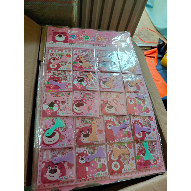 Sticker Gấu Dâu, lotso xinh cute đáng yêu