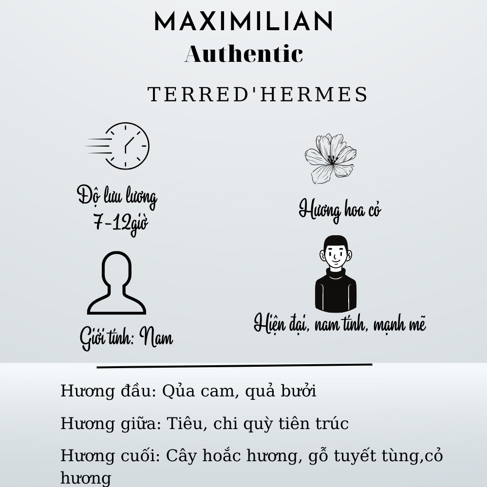 Nước Hoa nam Terre D’Hermes Hermes mẫu thử 10ml tinh dầu thơm lâu hiện đại-nam tính-mạnh mẽ