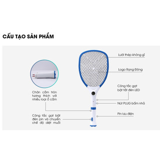 Vợt bắt muỗi Rạng Đông VBM RD.02