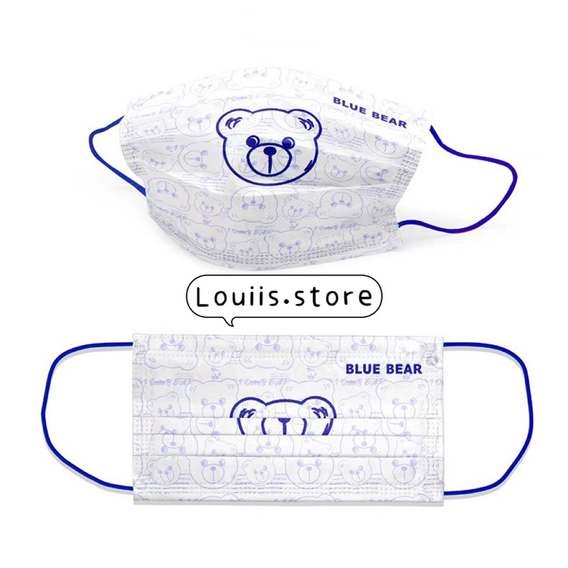 Khẩu trang y tế dễ thương, hoạ tiết hoạt hình gấu người lớn Louiis.store
