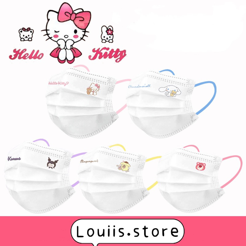 Khẩu trang y tế dễ thương, hoạ tiết hoạt hình gấu người lớn Louiis.store
