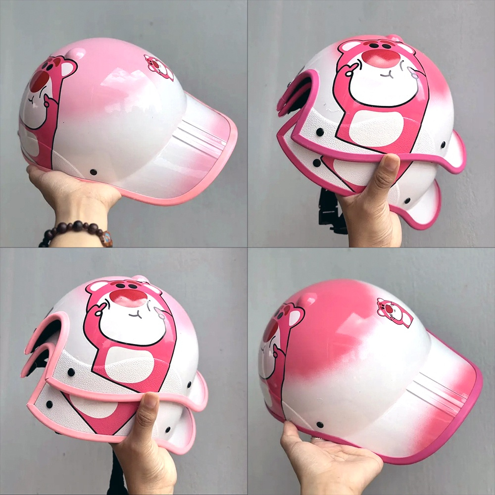 Nón bảo hiểm hình gấu lotso siêu xinh