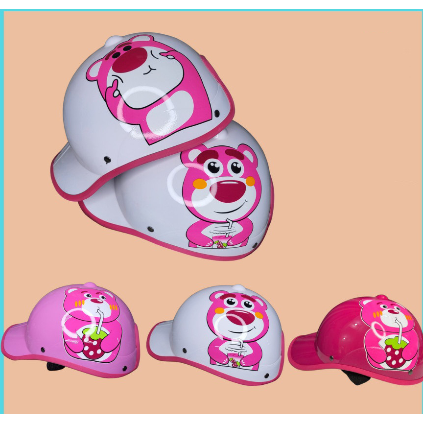 Nón bảo hiểm hình gấu lotso siêu xinh