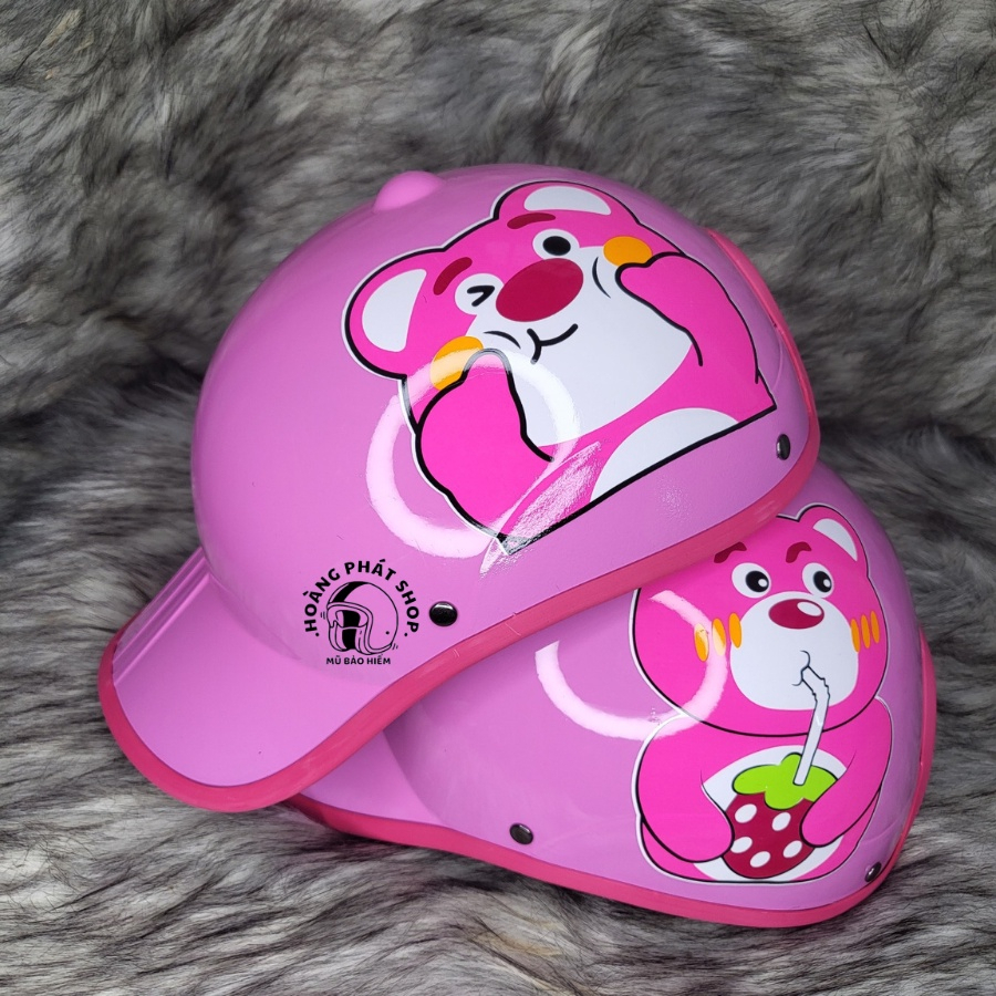 Nón bảo hiểm hình gấu lotso siêu xinh
