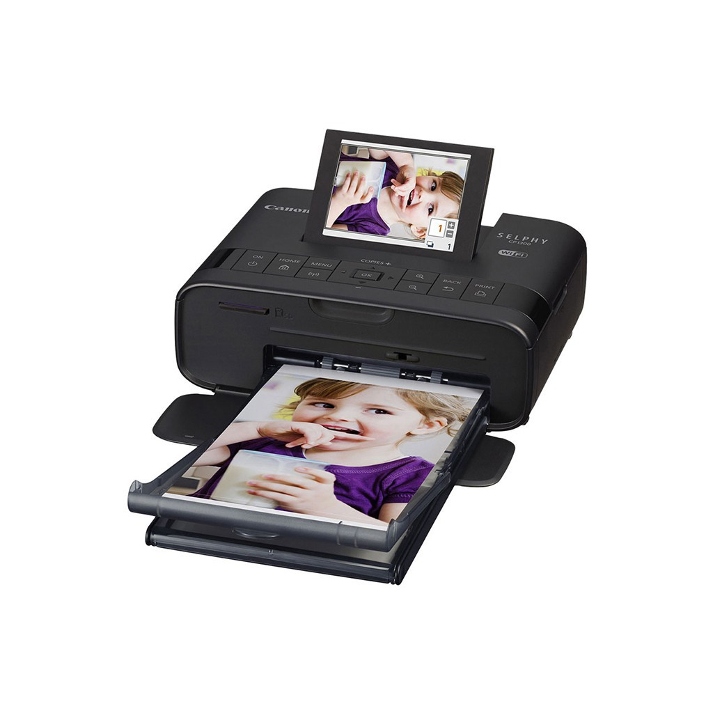 Máy in ảnh Canon CP1300 + Giấy và mực in KP108 - Chuyên in mã QR ngân hàng