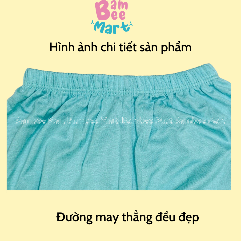 Quần đùi cộc chất thun lạnh màu trơn bo viền cho bé trai, bé gái QC05
