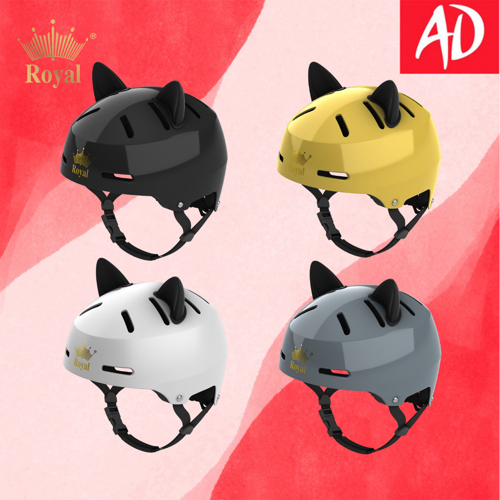 Mũ bảo hiểm thể thao xe đạp Royal md17 tặng tai mèo màu ngẫu nhiên - nón thể thao gọn nhẹ giống poc p05