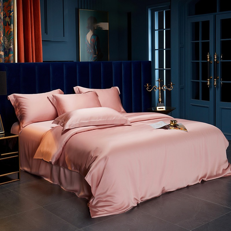 Bộ chăn ga tencel 80s hàng 1 màu basic Hlhome bedding mềm mại, thoáng mát