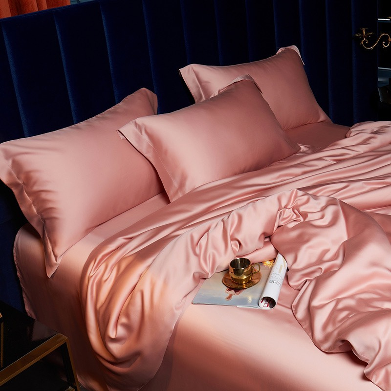 Bộ chăn ga tencel 80s hàng 1 màu basic Hlhome bedding mềm mại, thoáng mát