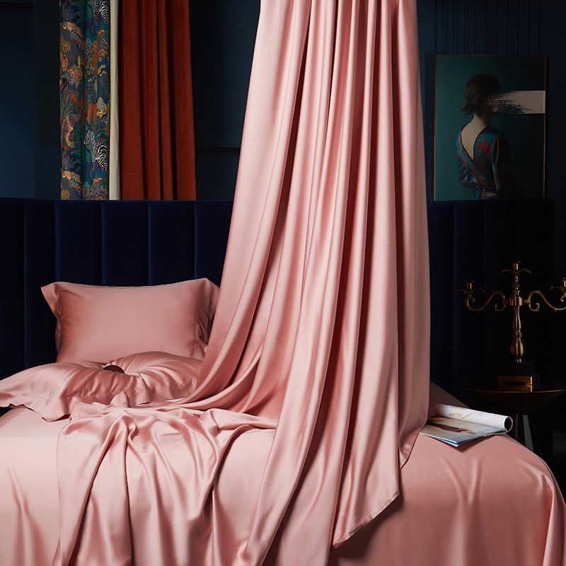 Bộ chăn ga tencel 80s hàng 1 màu basic Hlhome bedding mềm mại, thoáng mát