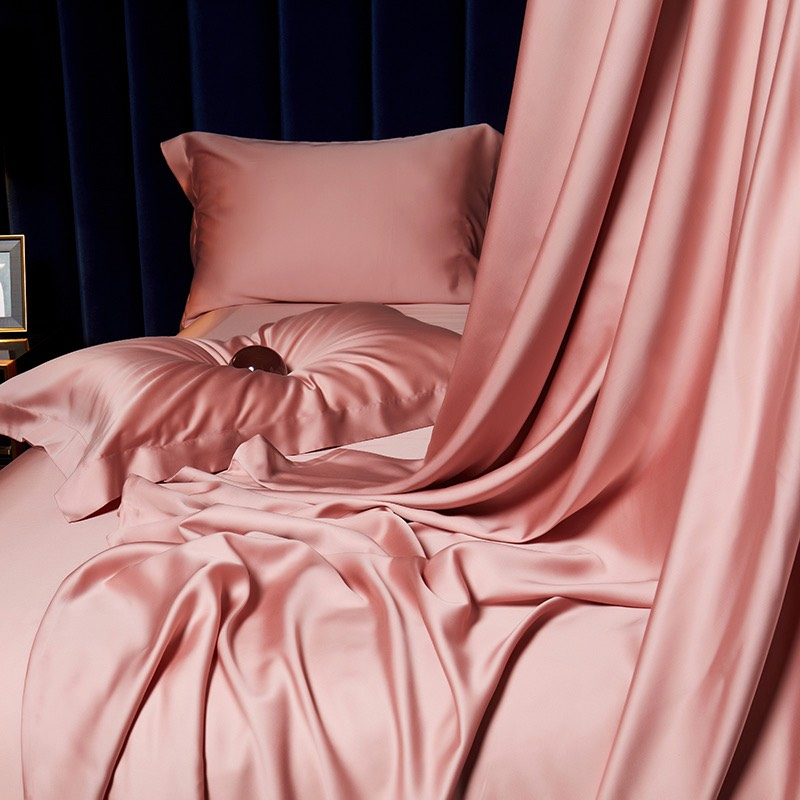 Bộ chăn ga tencel 80s hàng 1 màu basic Hlhome bedding mềm mại, thoáng mát