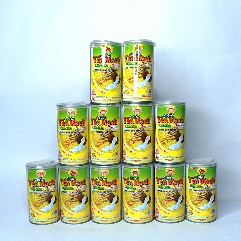 Cháo Yến Mạch Cốt Dừa Minh Trung combo 12 lon - CHAOYMCD 12