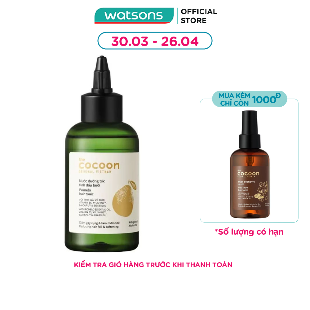 Nước Dưỡng Tóc Cocoon Tinh Dầu Bưởi Pomelo Hair Tonic 140ml