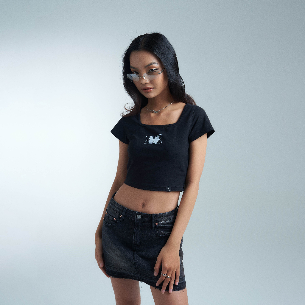 Chân Váy Jeans PRADIES Drop-Hem Skirt