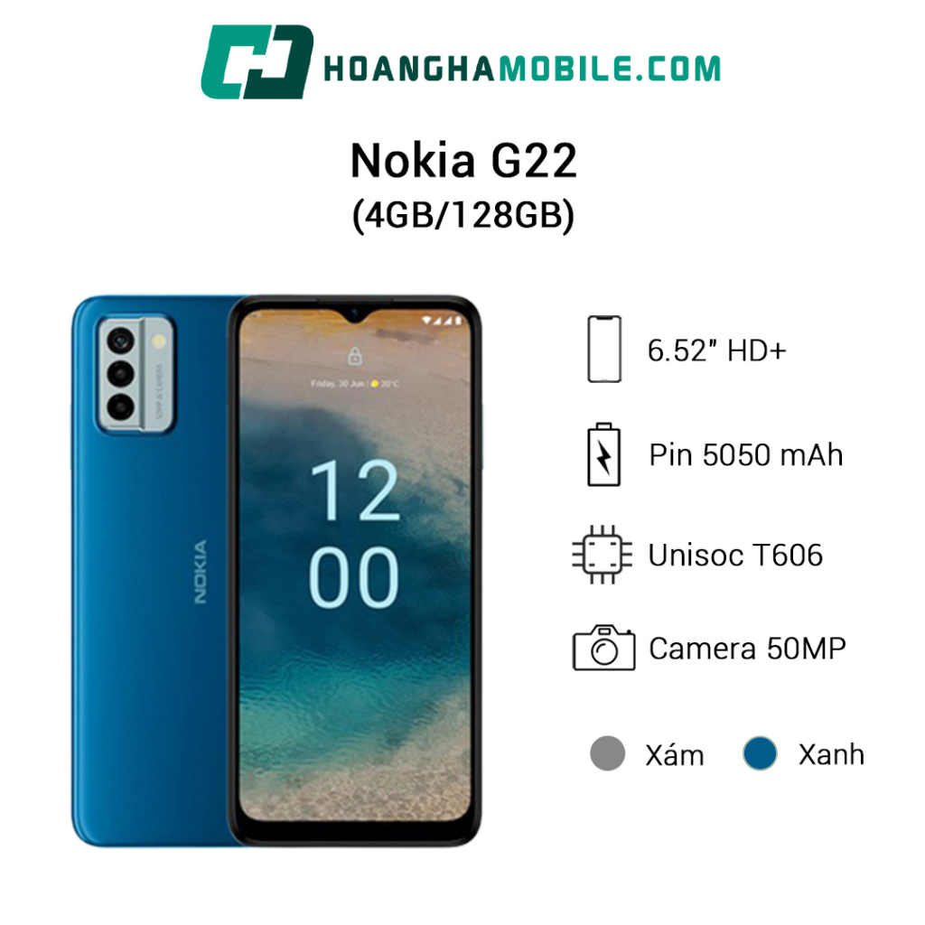 Điện Thoại Nokia G22 4GB/128GB Bảo Hành Chính hãng 12 Tháng - Hoàng Hà Mobile