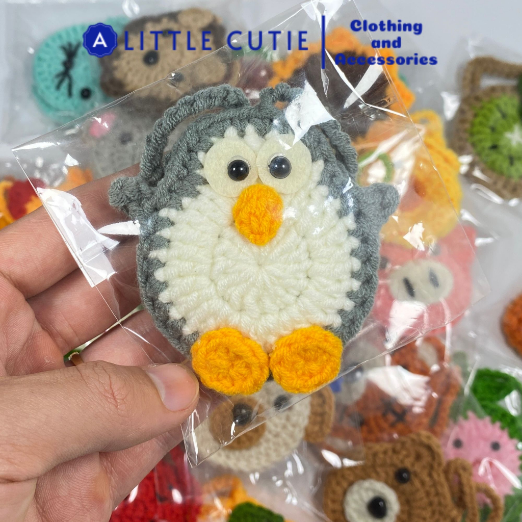 túi đựng tỏi cho trẻ sơ sinh, túi đựng tỏi bằng len handmade nhiều mẫu PKK009- A LITTLE CUTIE