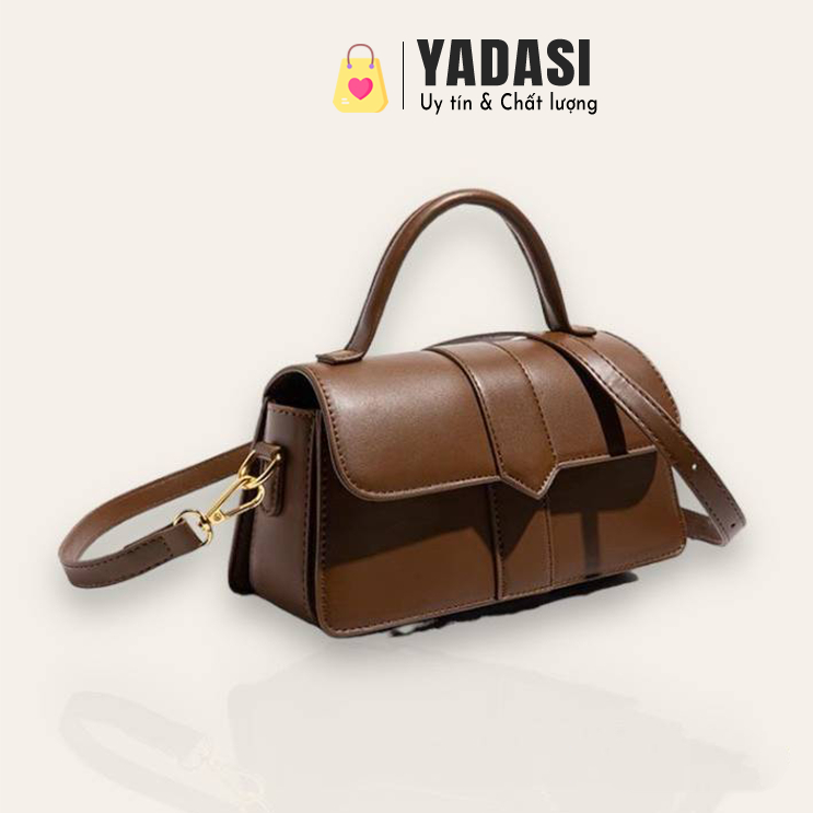 Túi xách nữ đeo chéo thiết kế kèm quai xách trần trơn kiếu dáng Basic YADASI STORE TX15
