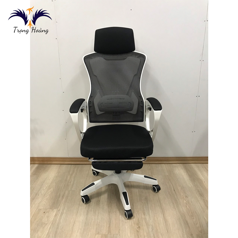 Ghế Công Thái Học, CTH-02 Bảo Vệ Cột Sống - Có Tựa Đầu - Tựa Lưng Lưới - Gác Chân | BigBuy360 - bigbuy360.vn