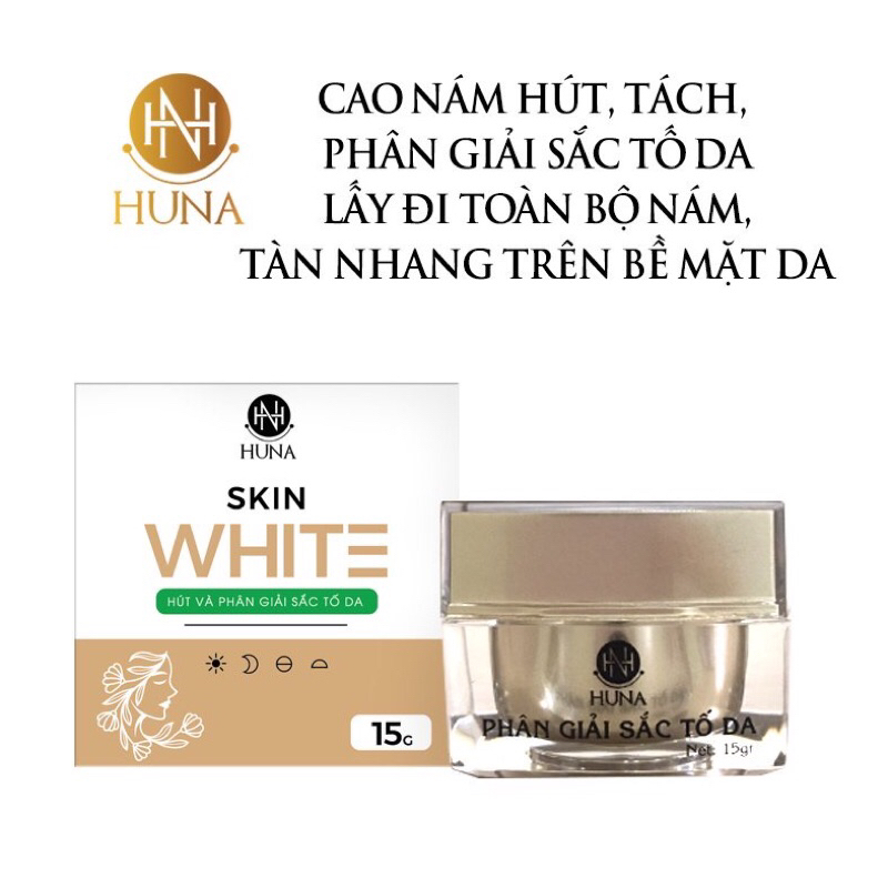 ( Mẫu Mới nhất) Cao hút và phân giải sắc tố nám Huna Skin White
