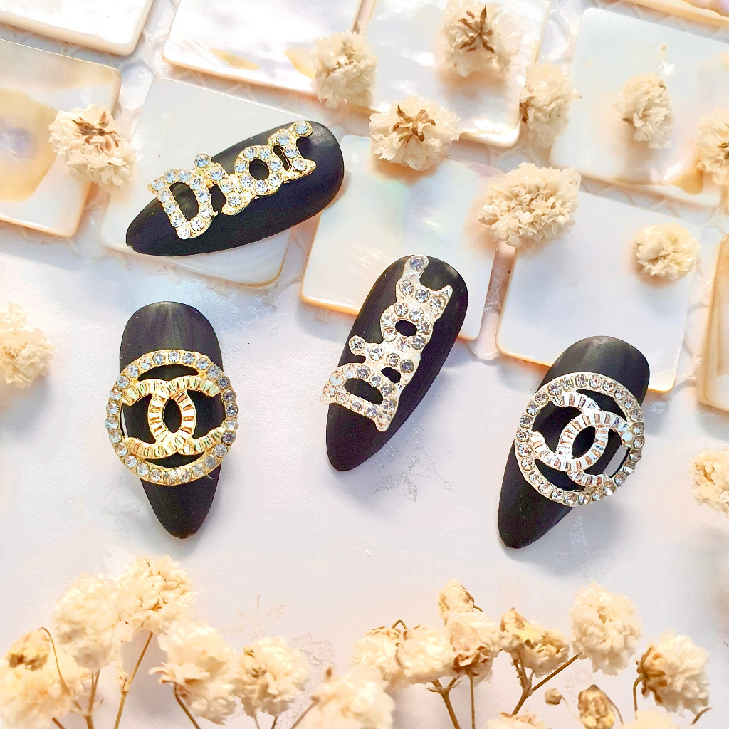 Charm logo thương hiệu cao cấp charm nail charm đá gắn móng đính móng trang trí móng tay  ANGELA