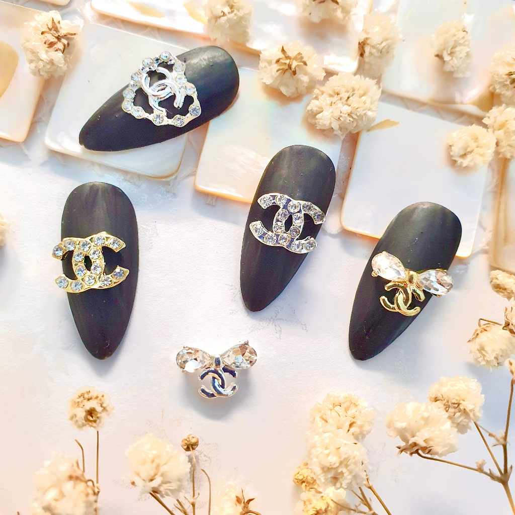 Charm logo thương hiệu cao cấp charm nail charm đá gắn móng đính móng trang trí móng tay  ANGELA