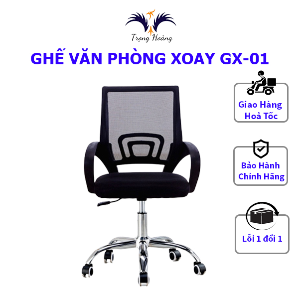 Ghế Văn Phòng Chân Xoay - Lưng Lưới GX-01 Siêu Tiện Ích