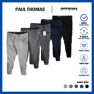 Quần dài vải trơn công sở cho nam PAUL THOMAS cao cấp, cạp chun co giãn.