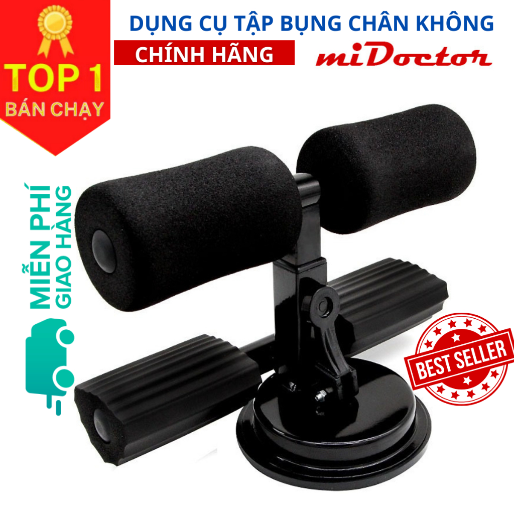 Dụng cụ tập cơ bụng tại nhà + Đệm bàn chân giảm mỡ, dáng chuẩn eo thon chính hãng miDoctor