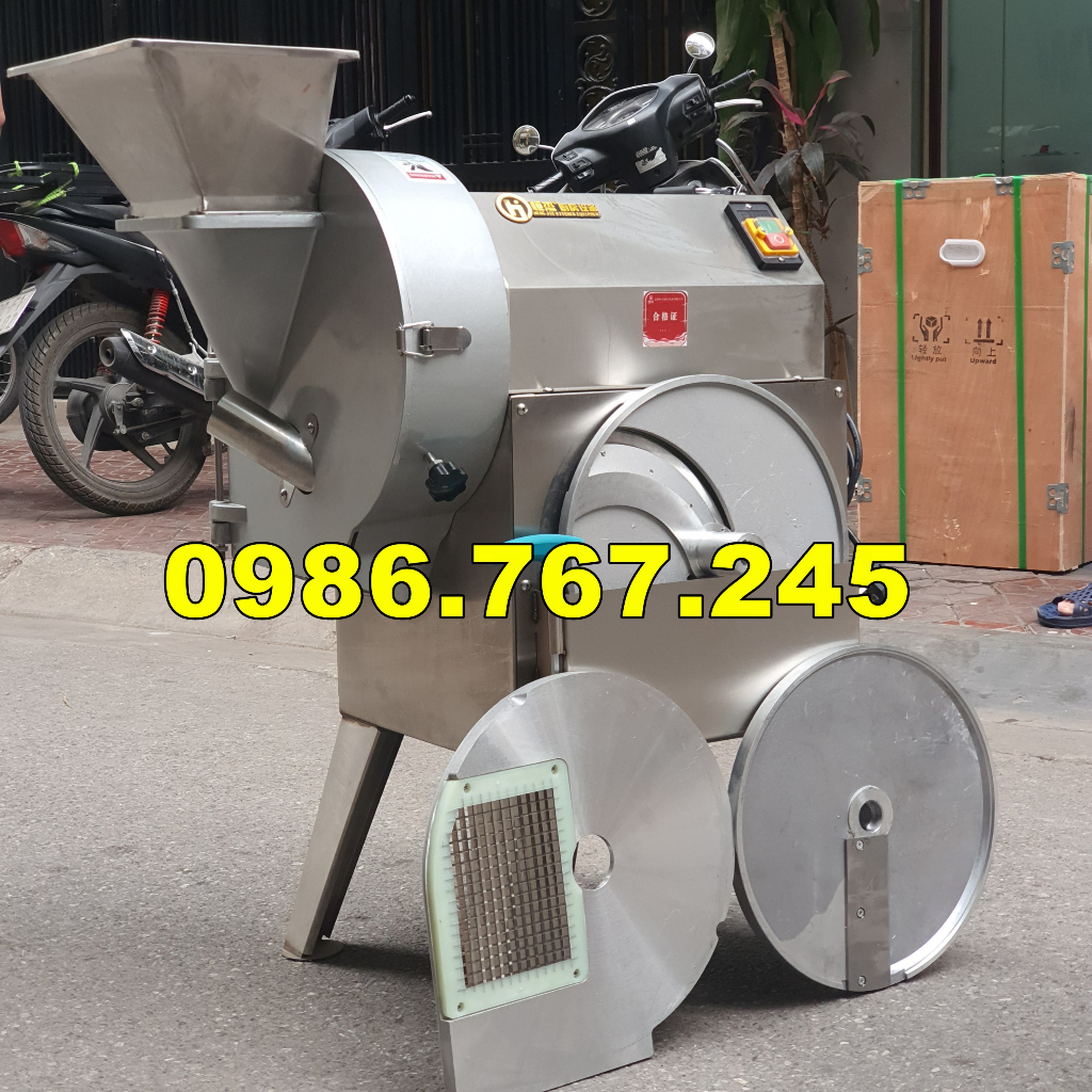 Máy thái lát,thái sợi khoai tây, máy thái khoai lang con chì, máy thái lát củ quả,máy cắt rau củ quả công nghiệp đa năng