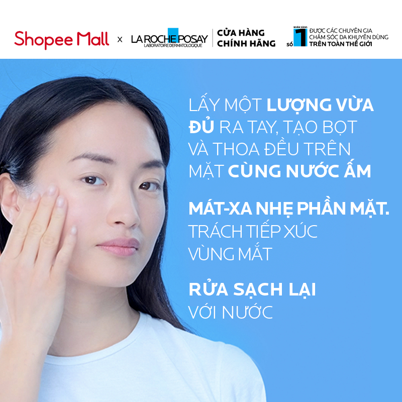 Gel rửa mặt tạo bọt cho da dầu nhạy cảm La Roche-Posay Effaclar Foaming Gel 15ml