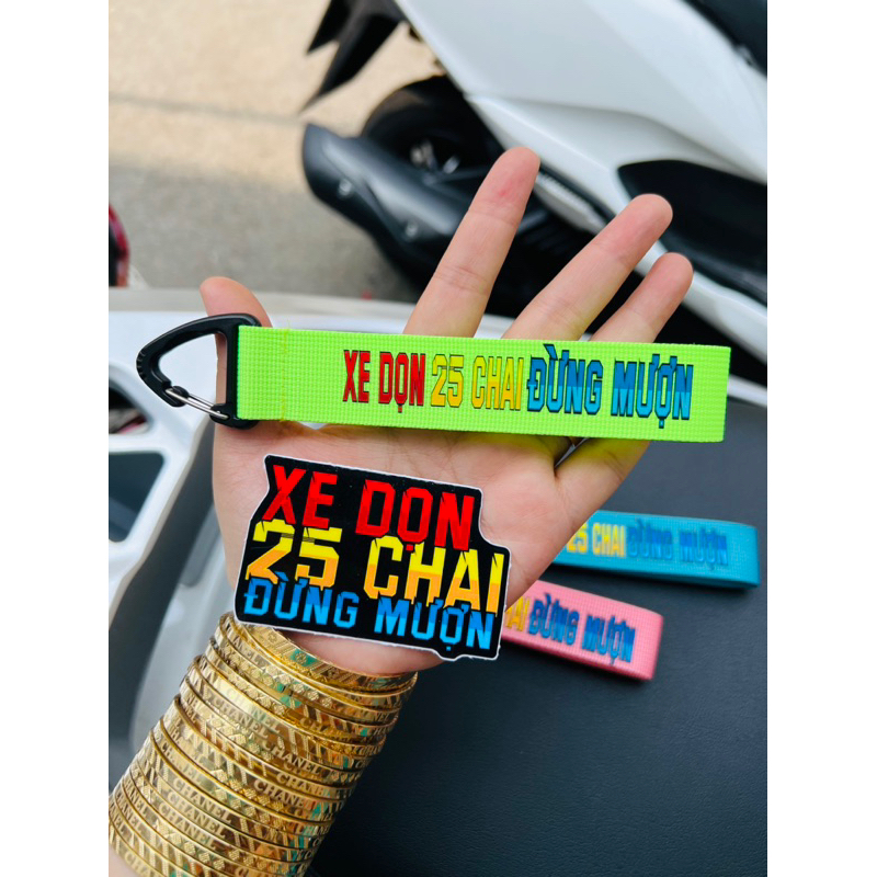 Móc Khoá Dây Chữ Xe dọn 25tr kèm tem