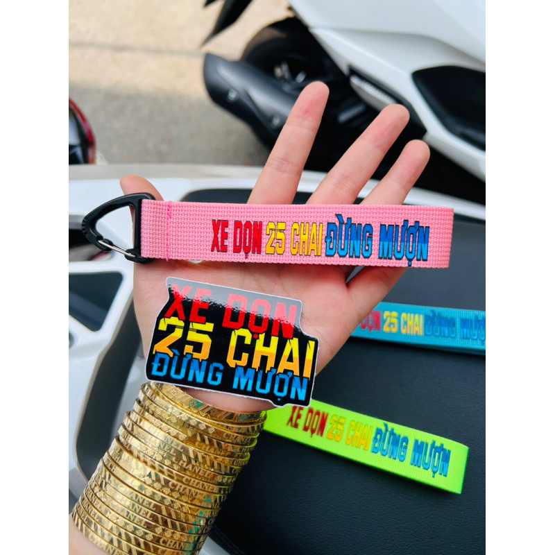 Móc Khoá Dây Chữ Xe dọn 25tr kèm tem