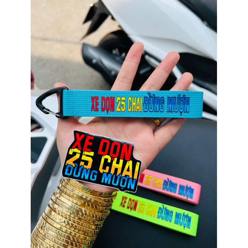 Móc Khoá Dây Chữ Xe dọn 25tr kèm tem