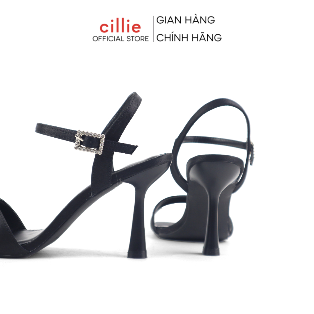 Giày Sandal Cao Gót Nữ Cillie Dép Đi Tiệc Quai Đính Đá Chắc Chắn Không Đau Chân 1066