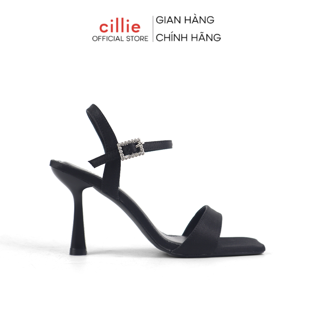 Giày Sandal Cao Gót Nữ Cillie Dép Đi Tiệc Quai Đính Đá Chắc Chắn Không Đau Chân 1066