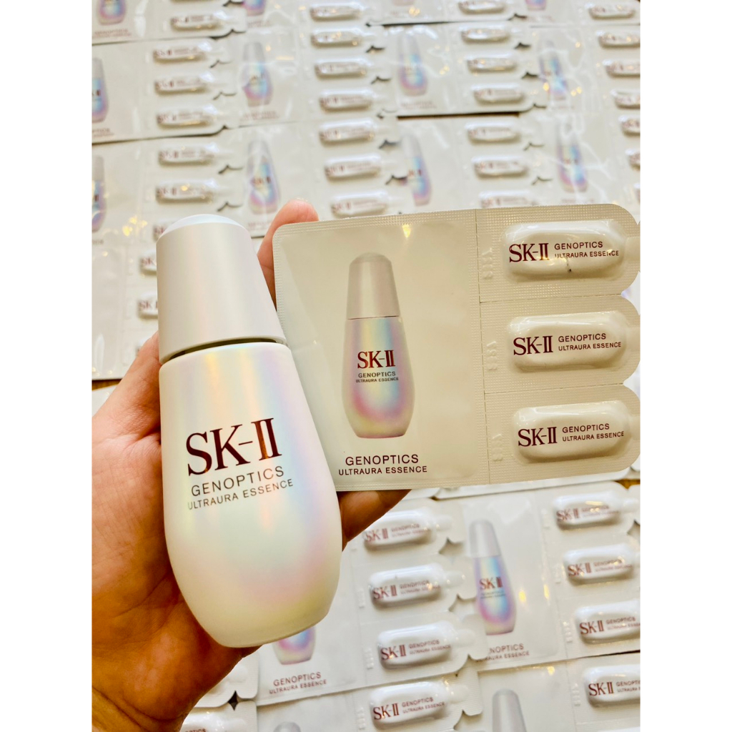 Serum SKII/ SK2/ SK-II Genoptics Ultraura Essence - Tinh Chất Trắng Da, Mờ Thâm Nám, Trẻ Hóa Da, Gói Mini 2.1ML