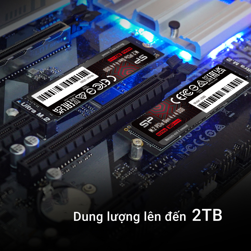 Ổ cứng SSD M.2 NVME Silicon Power 250GB 500GB 1TB 2TB M.2 2280 PCIe Gen4x4 _UD90| BH 5 năm