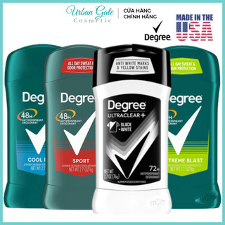 Lăn khử mùi nam Degree Men Motionsense Ultracclear Black + White 76g (Trắng) - Lăng khử mùi