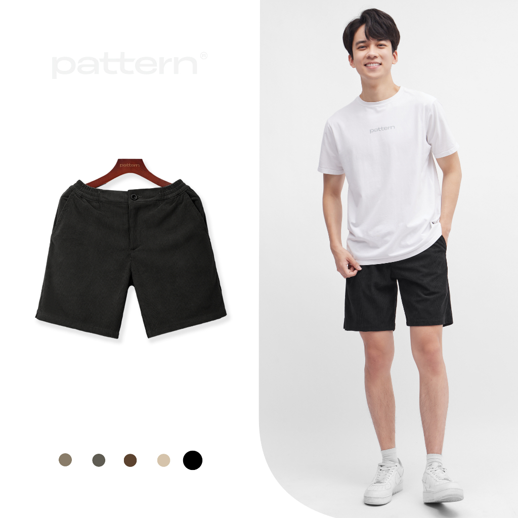 Quần short nhung tăm khóa kéo PATTERN ver2 PQ018