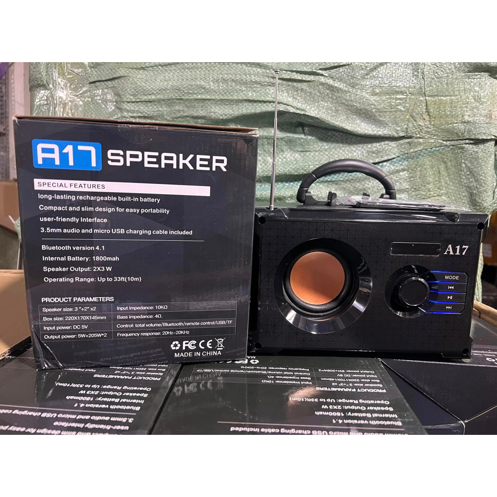 Loa bluetooth kiêm đài FM/AM A17 âm thanh chất lượng, bắt sóng khỏe, pin trâu-Bảo hành 6 tháng