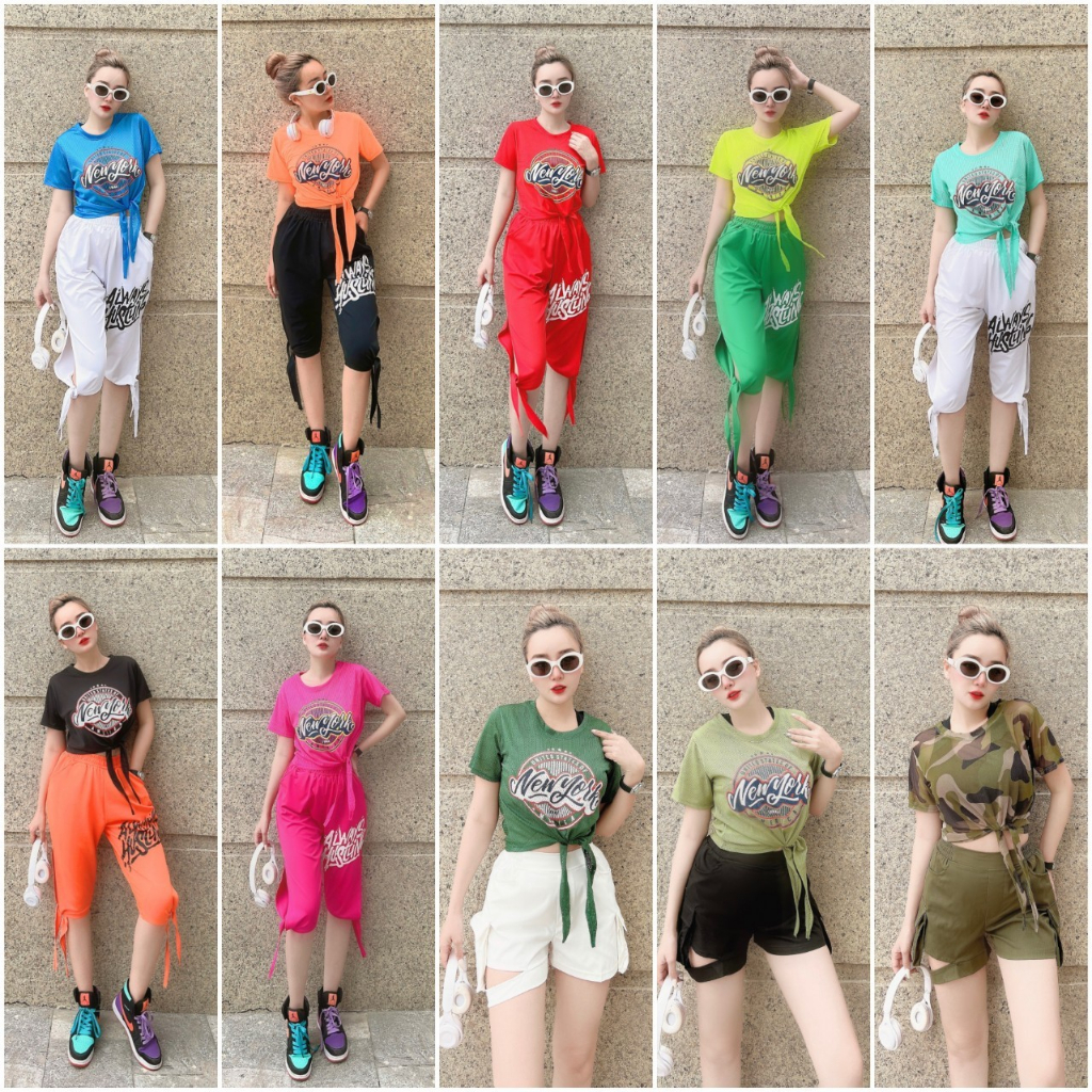 ✅ Set tập Zumba,Gym, Yoga, Aerobic, thể dục nữ . Gồm áo tanh lưới và quần