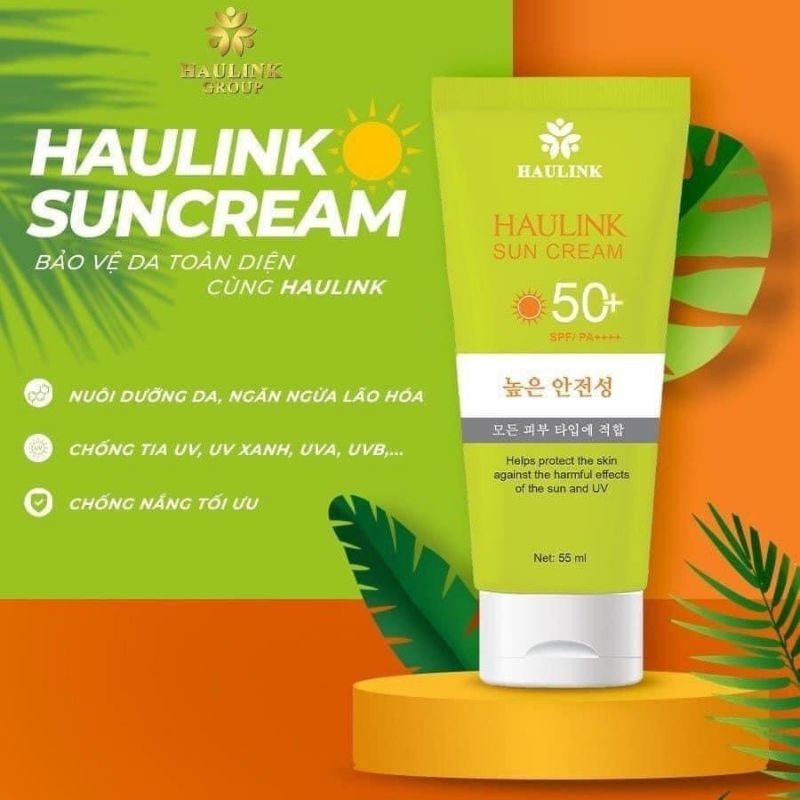 Kem chống nắng cao cấp chính hãng haulink chống tia uv ngăn ngừa lão hoá da