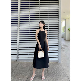 Đầm bigsize cổ yếm hở lưng dáng dài xinh xắn ( Thời trang Vicky G - Anitagreen ) HN0423