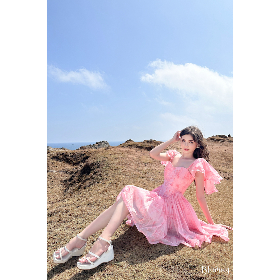 BLOOMING Đầm Tiểu Thư Thanh Lịch Quyến Rũ Corset Mặc Đi Chơi Đi Tiệc - Paris Dress