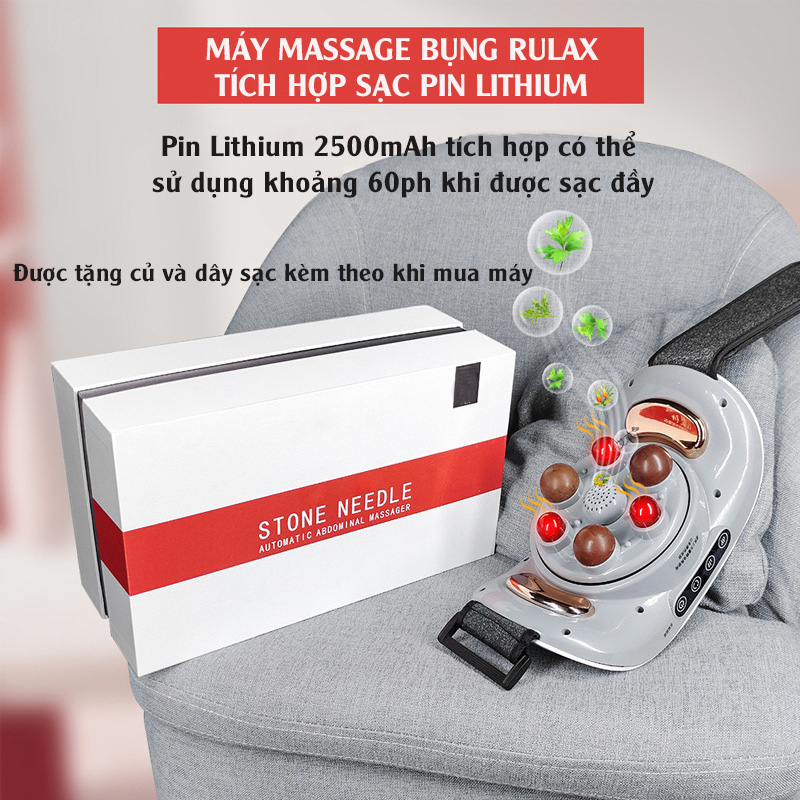 Đai Massage Bụng Đa Năng RULAX, Massage Giảm Mỡ Bụng, Giảm Đau Nhức Toàn Thân