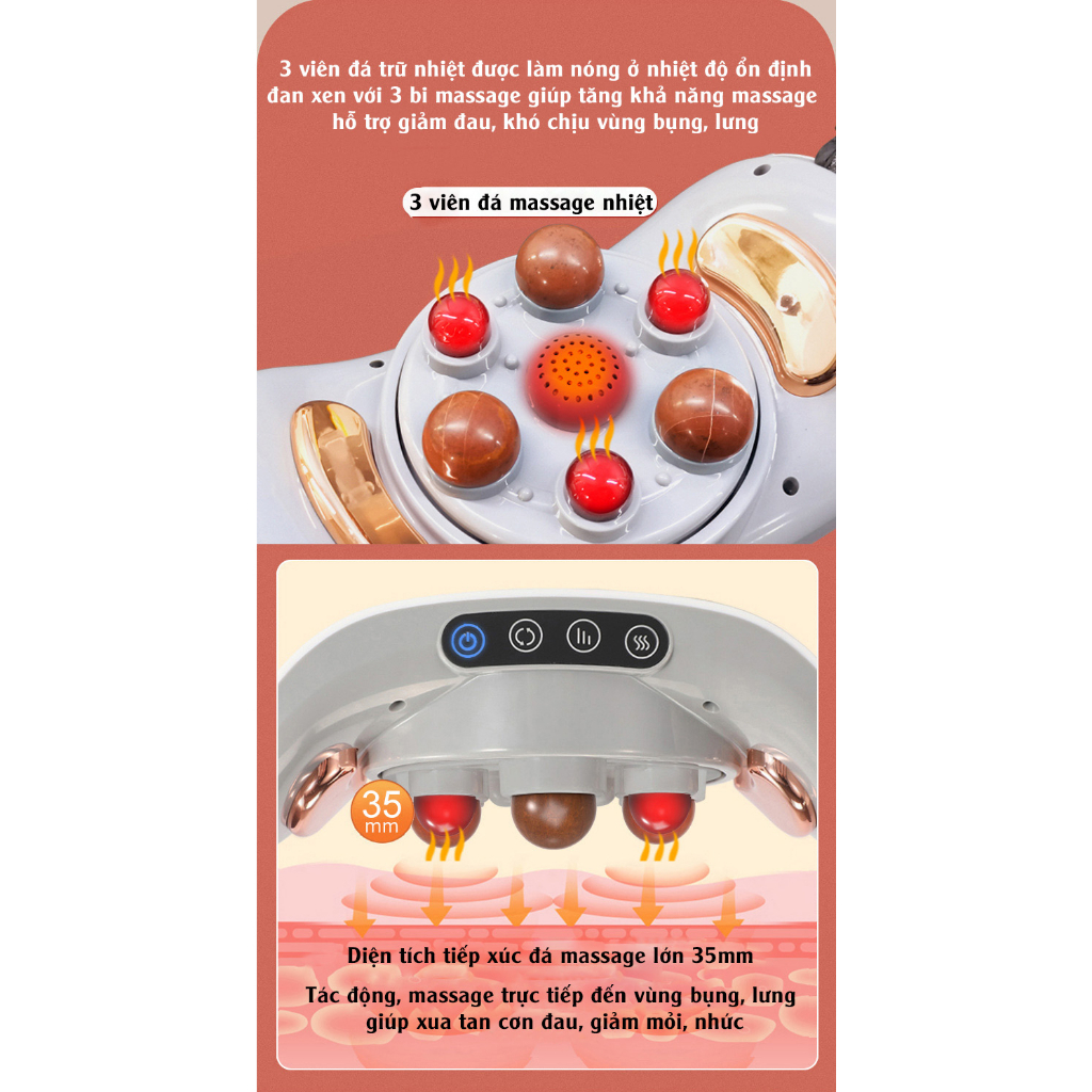 Đai Massage Bụng Đa Năng RULAX, Massage Giảm Mỡ Bụng, Giảm Đau Nhức Toàn Thân