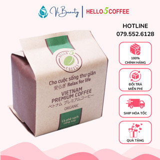 Cafe nguyên chất rang xay hello 5 coffee hiệu organic - gói 250g